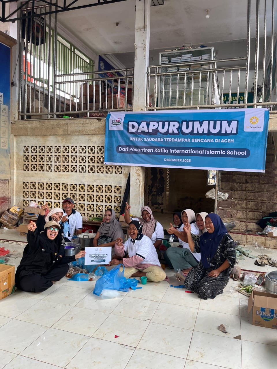 Buka Dapur Umum, Keluarga Besar Pesantren Kafila Peduli Bencana Sumatera